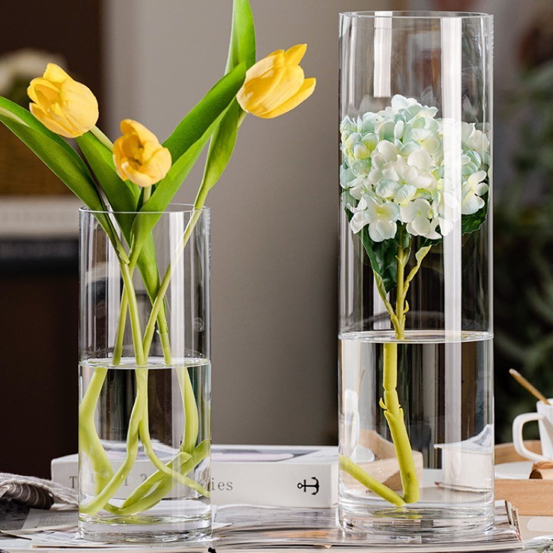 Artificial Wholesale Recycled Cheap Acrylic Decoration Plant Fleur Luxury Centerpiece Glass Vase For Home Decor Modern