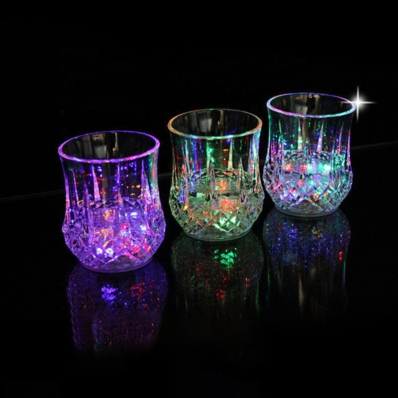 Color Change Flash Light Led Hot Selling  Beer Plastic Cup Party Bar Beer Drinking Led Lighting Cup