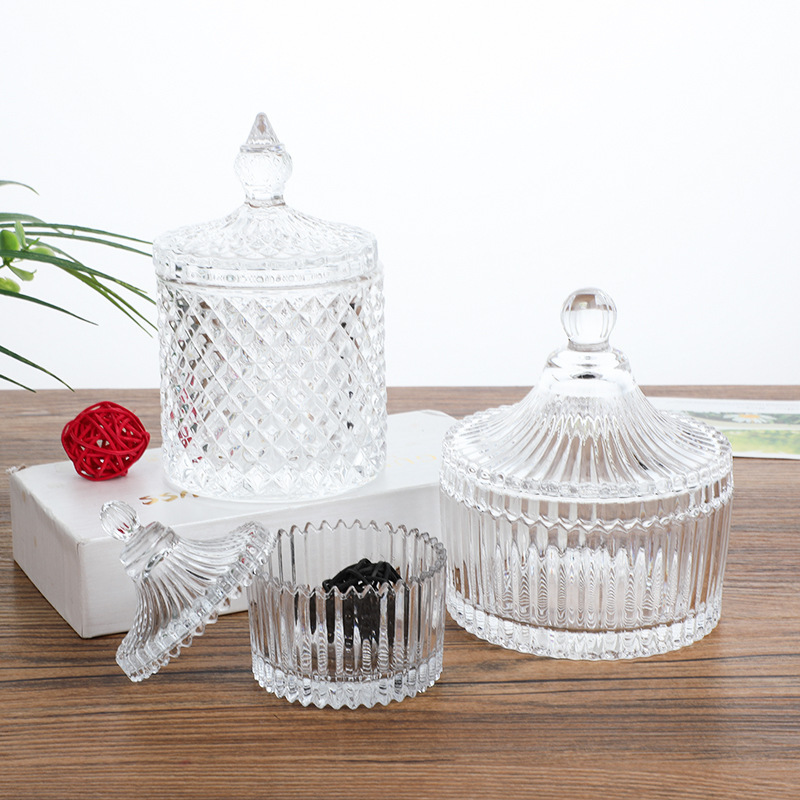 High Quality Nordic Glass Scented Tin Heart Shape Matte Candle Jars Jar For Dining Table