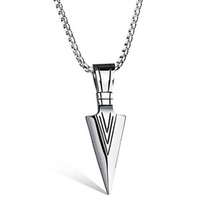 Fashion Jewelry Men Stainless Steel Arrowhead Necklace