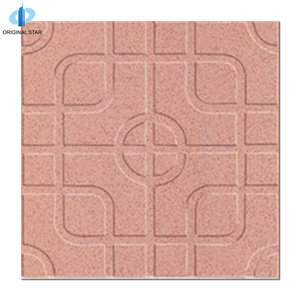 Non Slip Pink Sidewalk Tile Outdoor Floor Tiles Mat Pebble Stone Mosaic Tiles 300X300mm