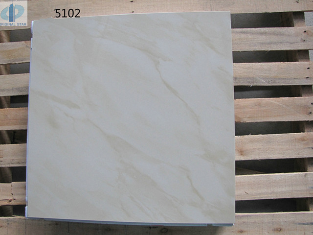 Soluble Salt Tiles Series 500X500Mm Beige Glossy Polished Ceramic Tiles For Floor  OS5032