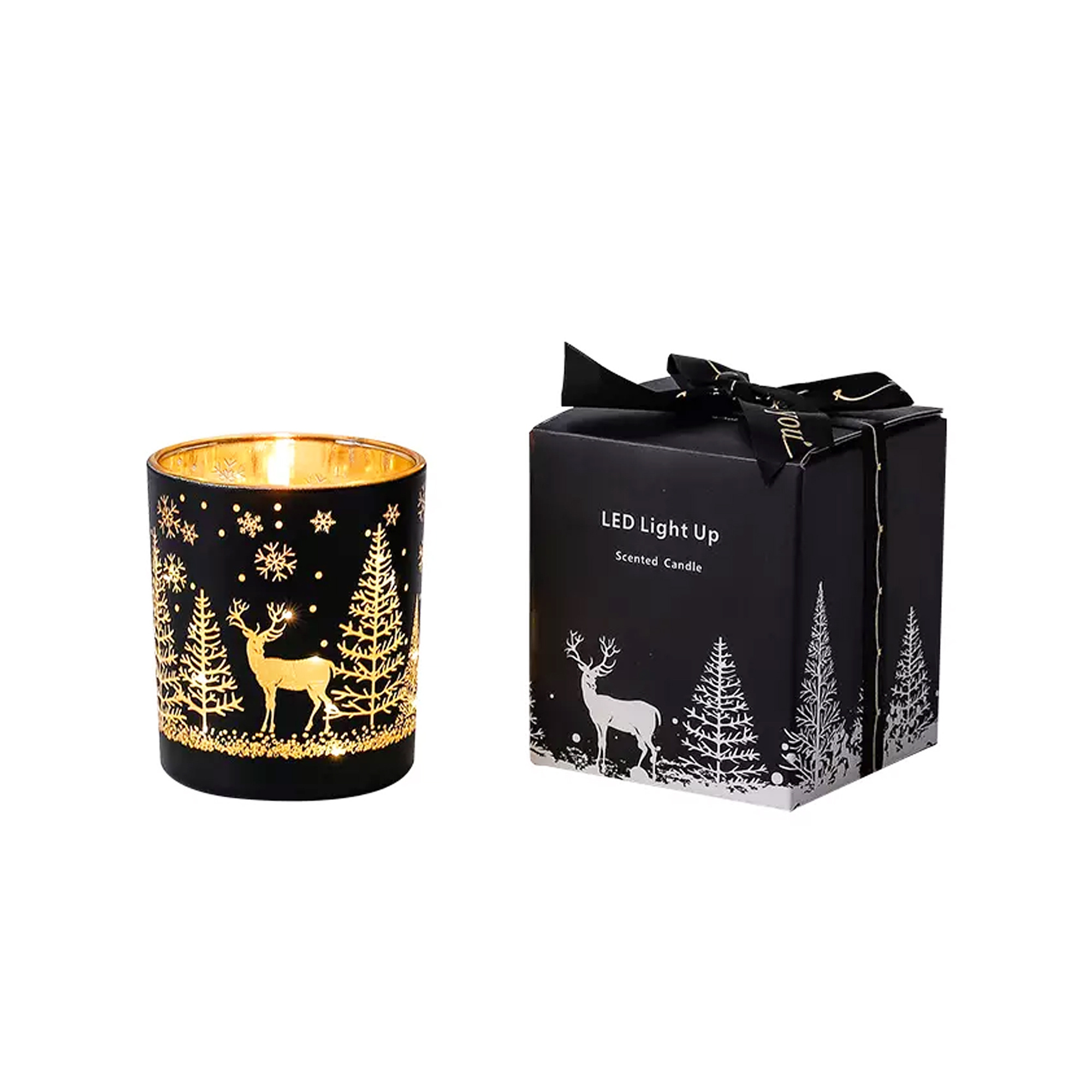 christmas gift box home decoration spiritual candles soy wax tree deer scented luxury scented christmas candle