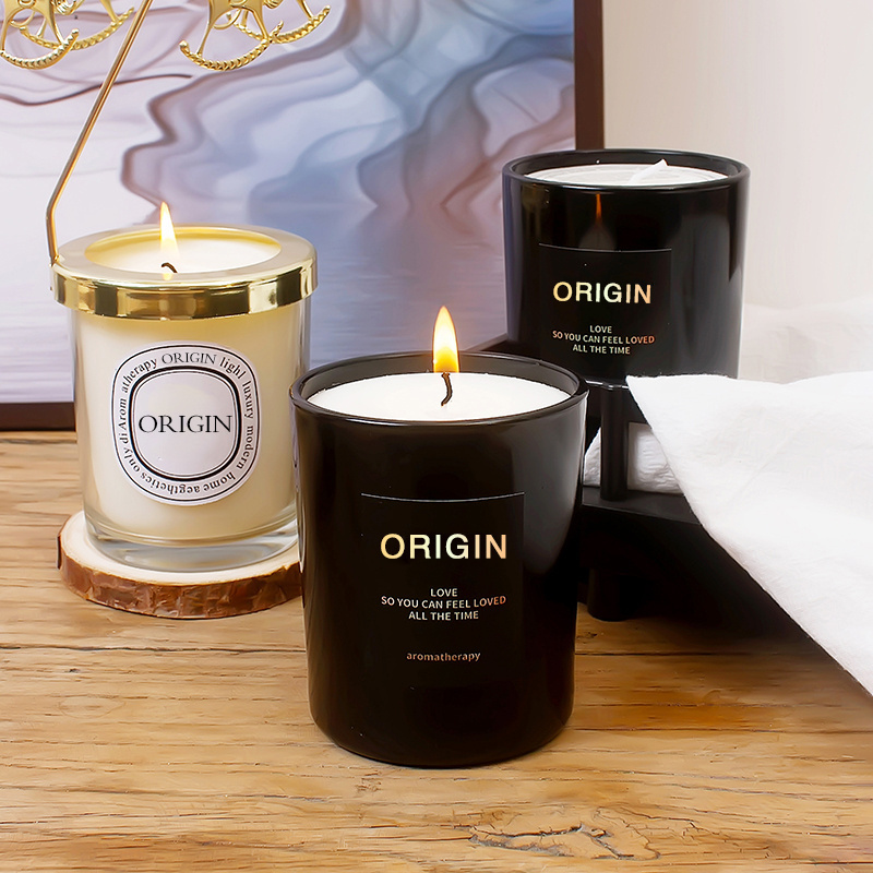 OEM ODM luxury aroma fragrance glass jar wholesale customized scented candles scented luxury in bulk