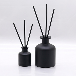 christmas gift box reed diffuser sets matt glass jar  50 ml black reed diffuser with sticks