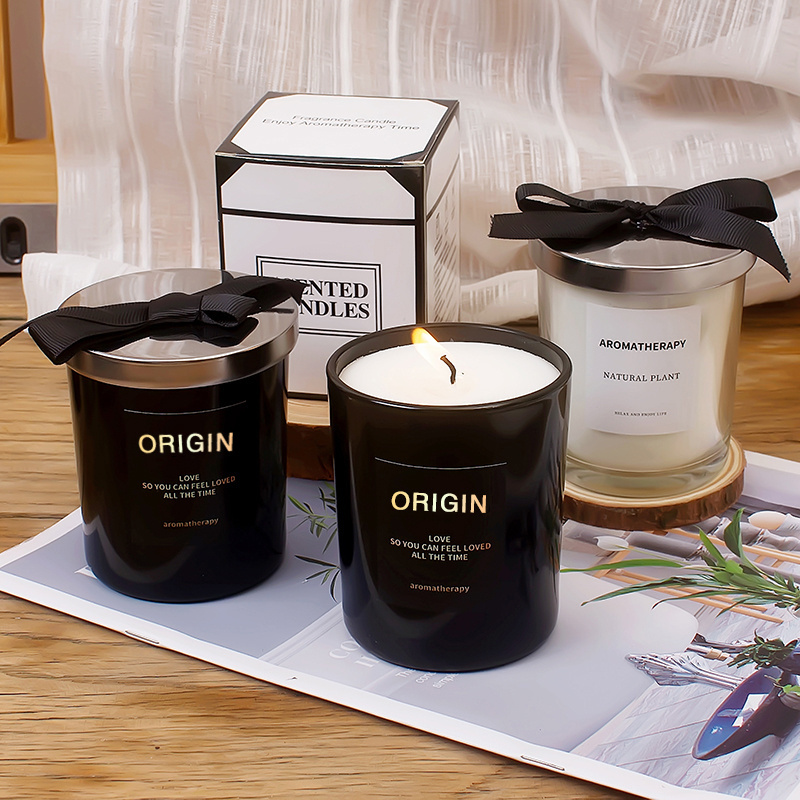 OEM ODM luxury aroma fragrance glass jar wholesale customized scented candles scented luxury in bulk