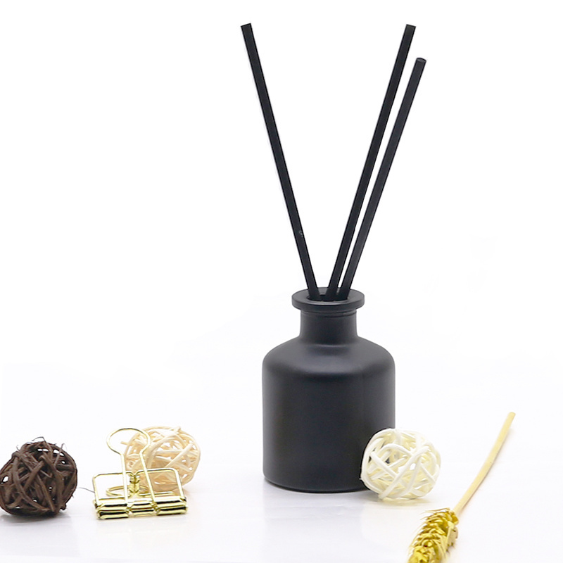 christmas gift box reed diffuser sets matt glass jar  50 ml black reed diffuser with sticks