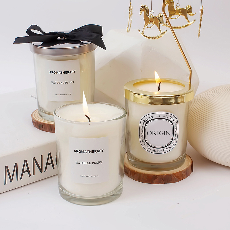 OEM ODM luxury aroma fragrance glass jar wholesale customized scented candles scented luxury in bulk