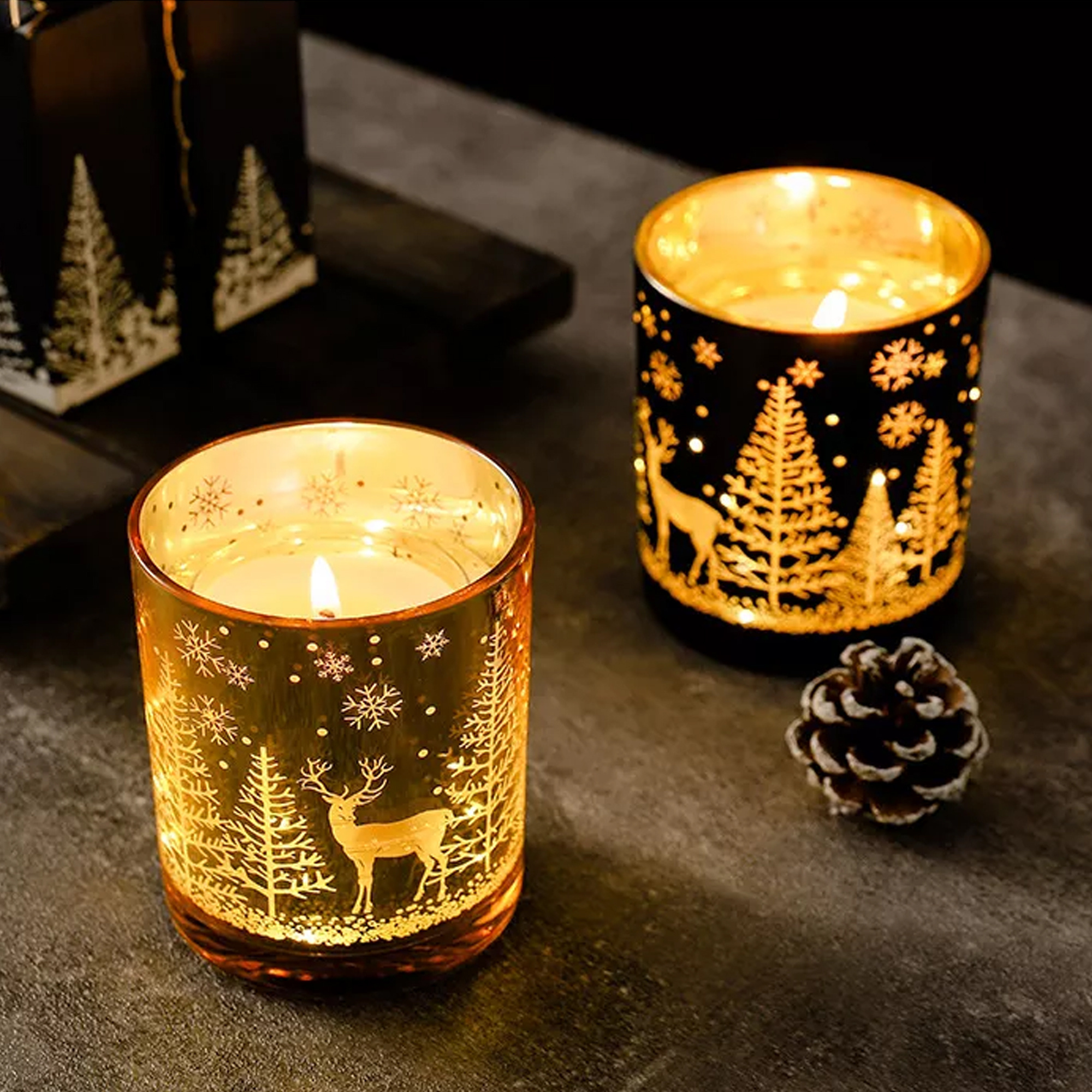 christmas gift box home decoration spiritual candles soy wax tree deer scented luxury scented christmas candle