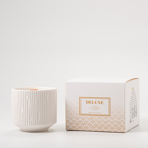 Soy Wax Home Decoration White Ceramic Scented Candle 2023 New Arrivals Spiritual Candles Scented Luxury Customize Box Origin 30H