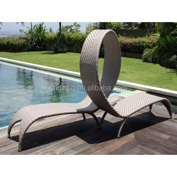 Artistic Chair Outdoor Garden Furniture Decoration Leisure Bench Rattan Wicker Swimming Pool Double Chairs