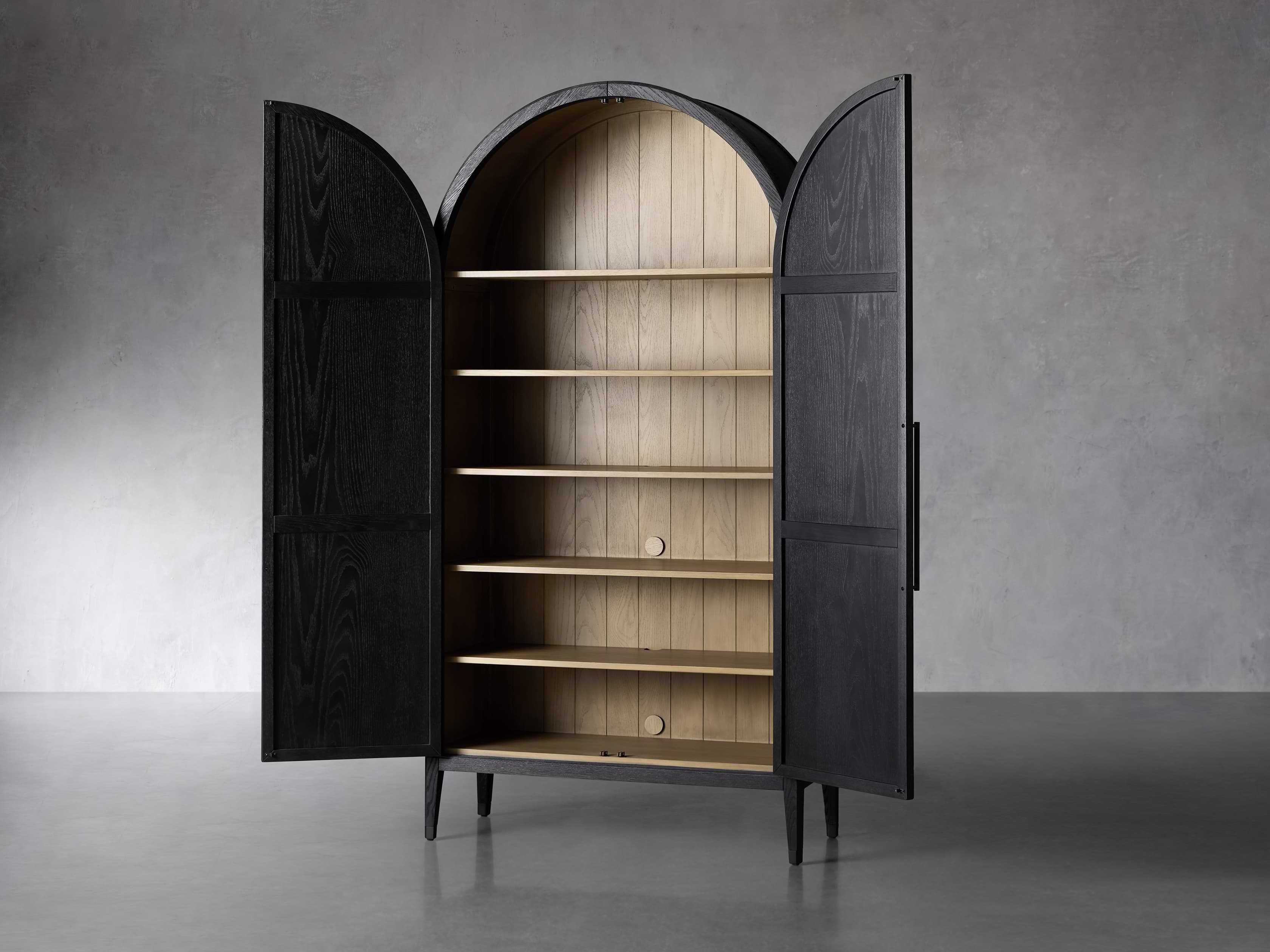 Modern natural solid wood furniture storage luxury villa showcase french display cabinet