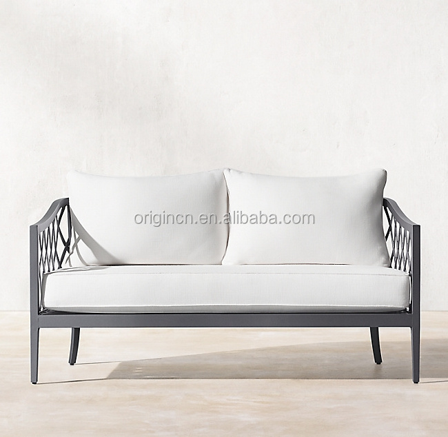 Outdoor patio 4 pieces sofa special design handcrafted rustproof aluminium metal furniture sets