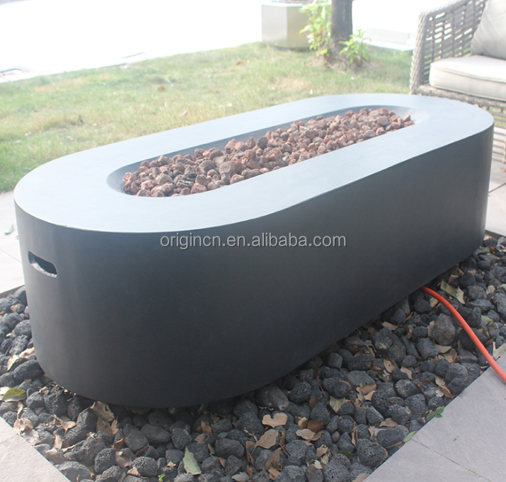 High end patio furniture durable and high end natural gas grc table fire pit