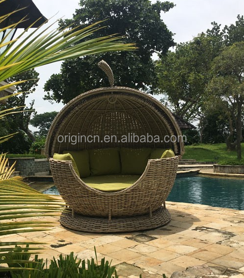 Tent Designed Chair Patio Sunshade Furniture Unique Garden Round Room Shape Daybed Rattan Lounge Chairs