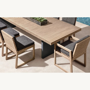 Patio furniture garden dinning set special design solid teak wood outdoor party tables and chairs