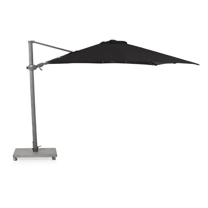 Elegant State-of-the-art Black Aluminium Frame with Rain Waterproof Patio Umbrella