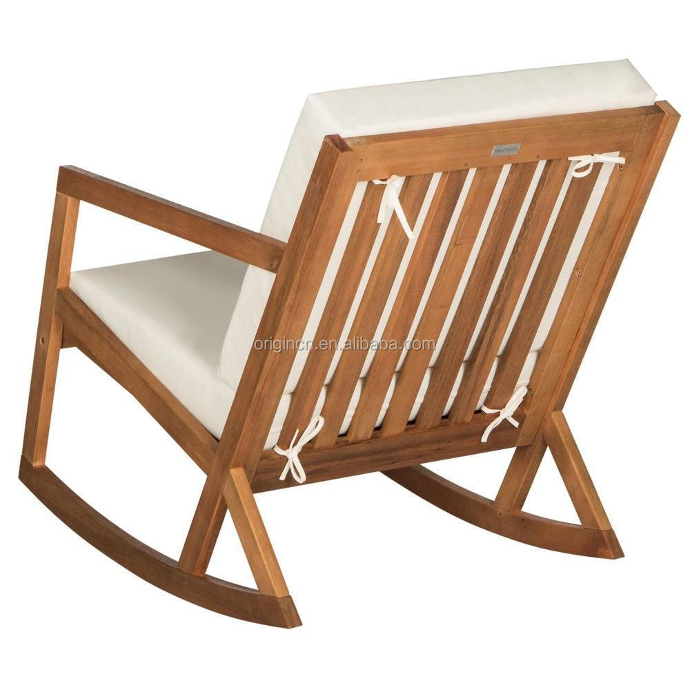 Luxury Chair Beach Pool Garden Side Leisure Outdoor Furniture Teak Wood Rocking Chairs