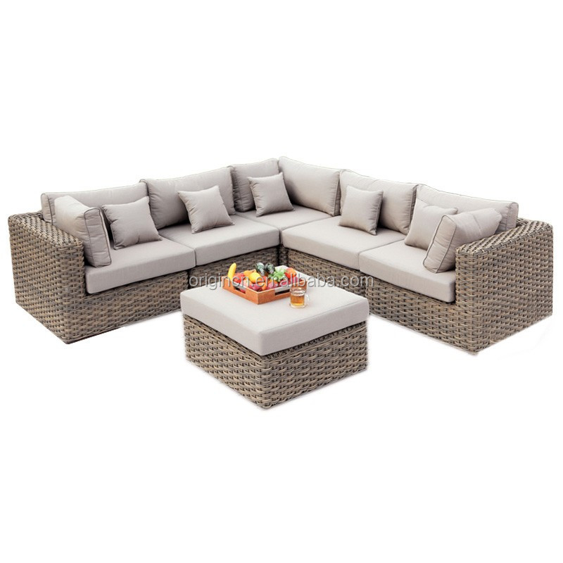 2020 restaurant modular wicker corner sofa set rattan outdoor furniture turkey