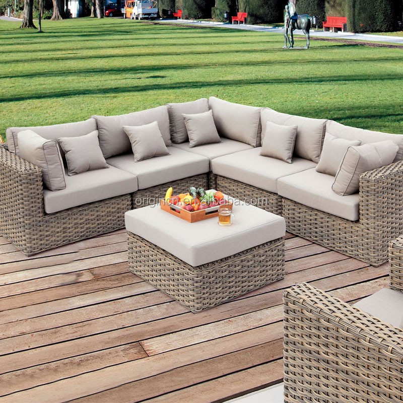 2020 restaurant modular wicker corner sofa set rattan outdoor furniture turkey