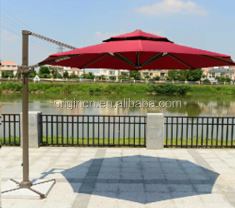 Luxury Design Umbrella Round Top Patio Outdoor Garden Furniture Cross Base Umbrella For Shade