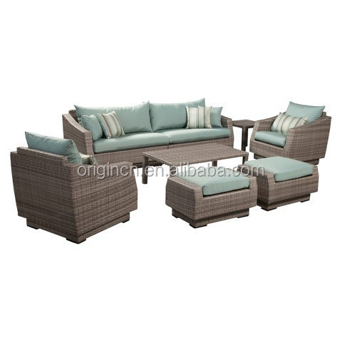 Contemporary Style Sofa Outdoor Furniture Sectional Rattan Lounge Chair Oversized Sofa Set