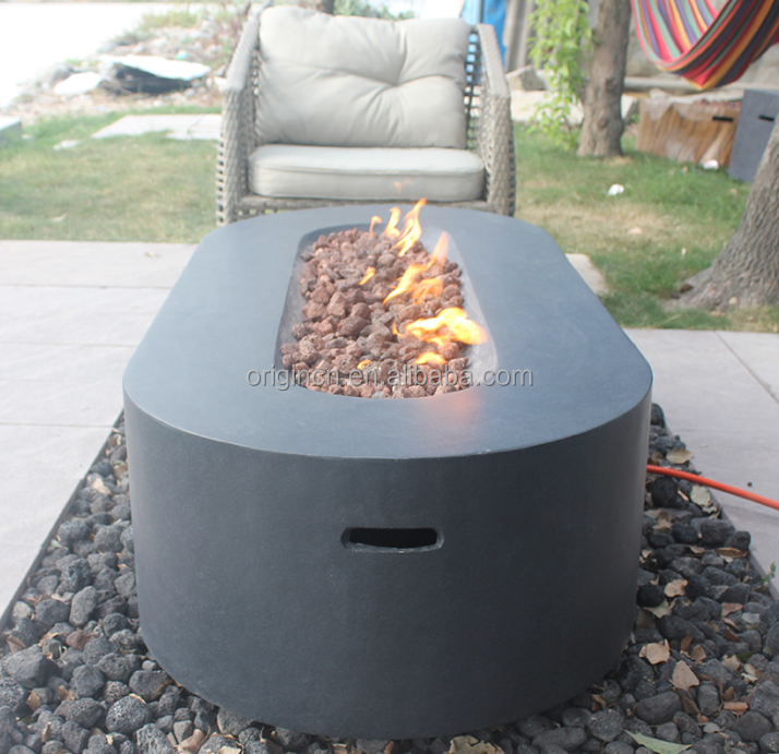 High end patio furniture durable and high end natural gas grc table fire pit