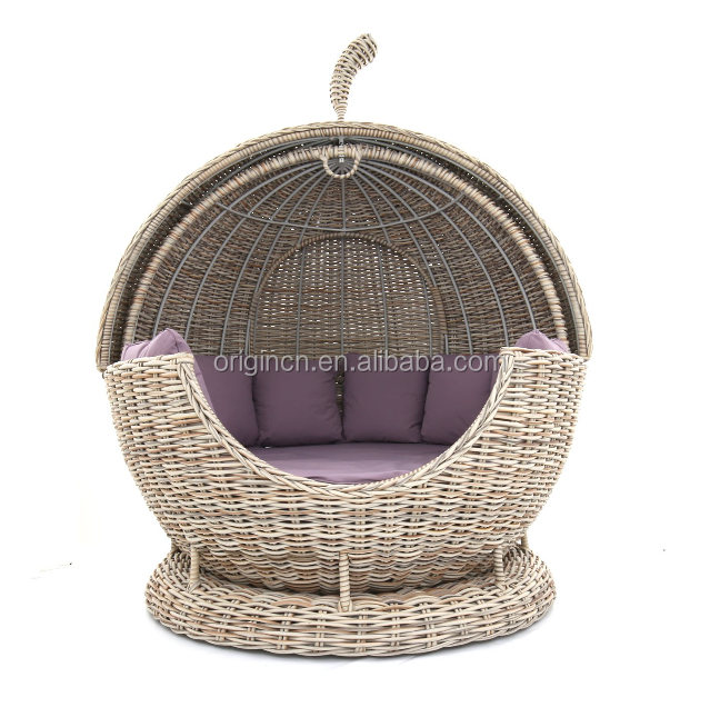 Tent Designed Chair Patio Sunshade Furniture Unique Garden Round Room Shape Daybed Rattan Lounge Chairs