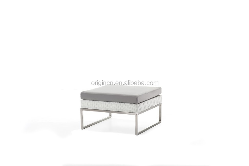 Greek Style Outdoor Office Restaurant Hotel Commercial Furniture Grey Color White Rattan Sofa Set