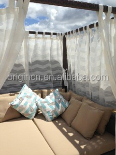 Luxury gazebo designed garden sun fun rattan bed furniture wicker chaise lounge outdoor