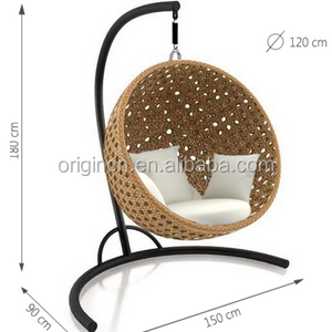 Summer Style Swing Chair Outdoor Hanging Furniture Half Ball Shape Bird Nest Rattan Swing Chairs