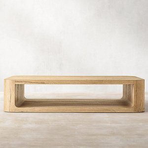 Modern Design Living Room Furniture Simple Hand-Forged White Oak Coffee Table