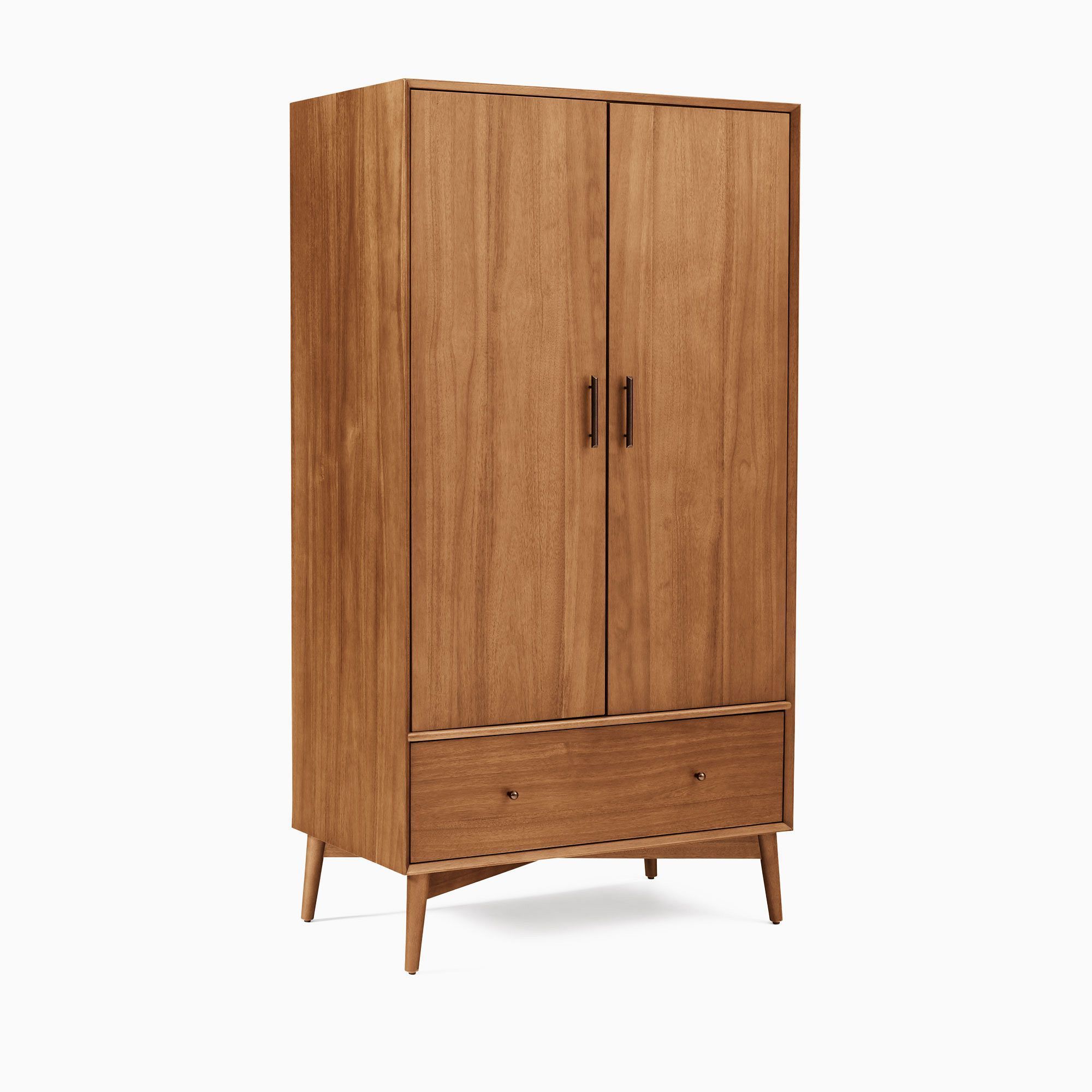 High Quality Mid-Century Design Cabinet Bedroom Furniture Armoire Rustic Solid Wood Wardrobe Cabinets