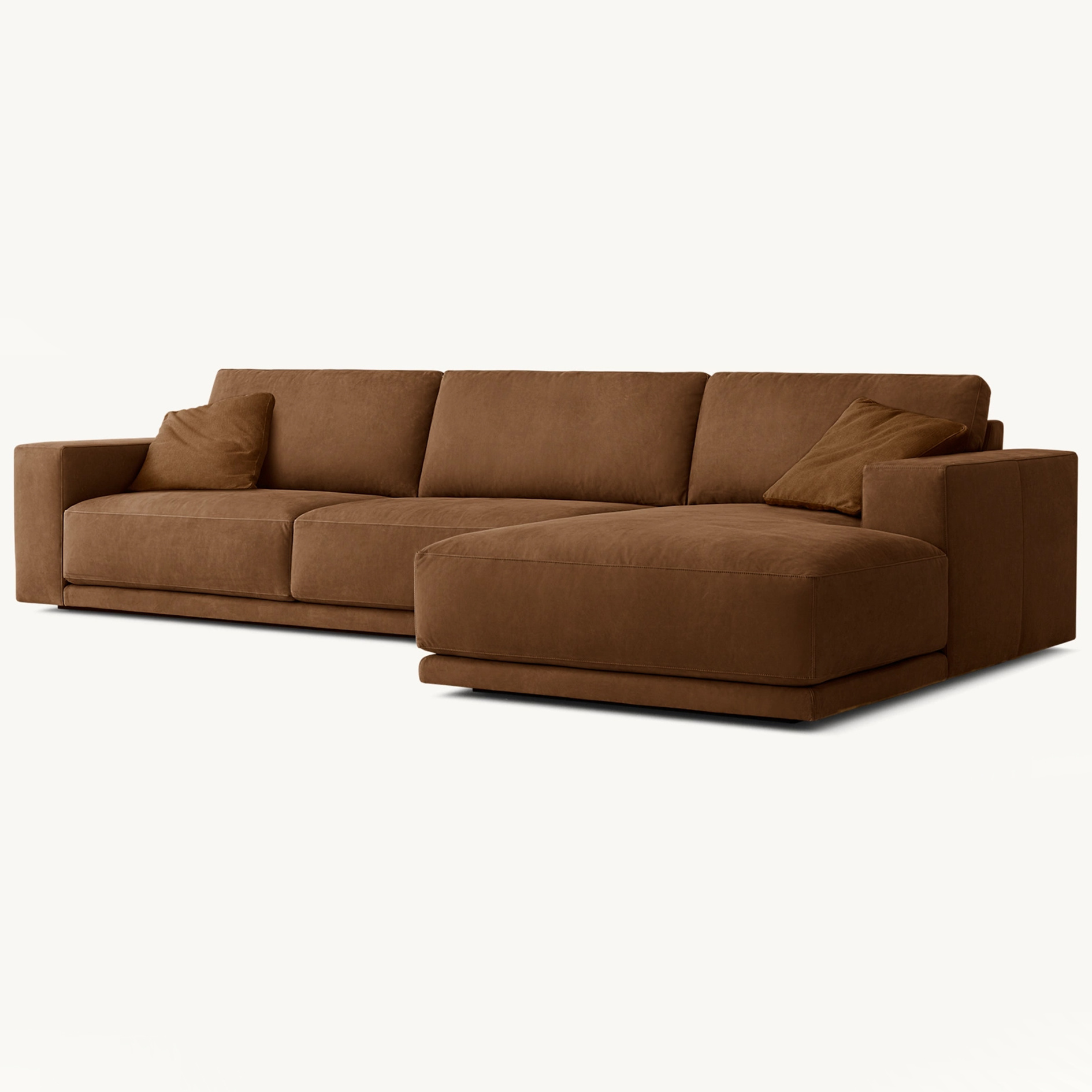 Minimalism Design Living Room Couch Chaise L Shape Hand Made Luxury Leather Sectional Sofa