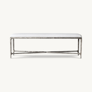 Modern Style Luxury Interior Design Bench Bed End Living Room Metal Base Bedroom Bench