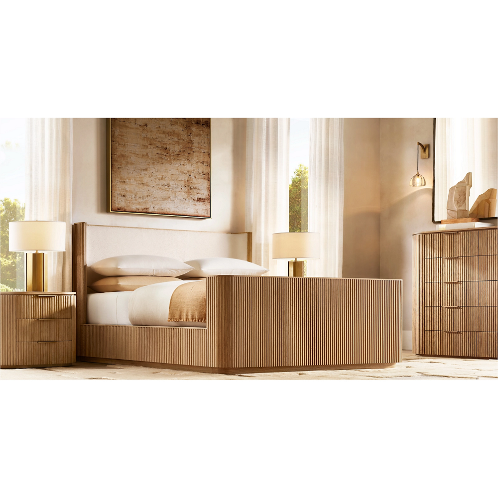 Luxury Nordic Cabinet Bedroom Furniture Storage Oak Wooden 10-Drawer Dresser Cabinets