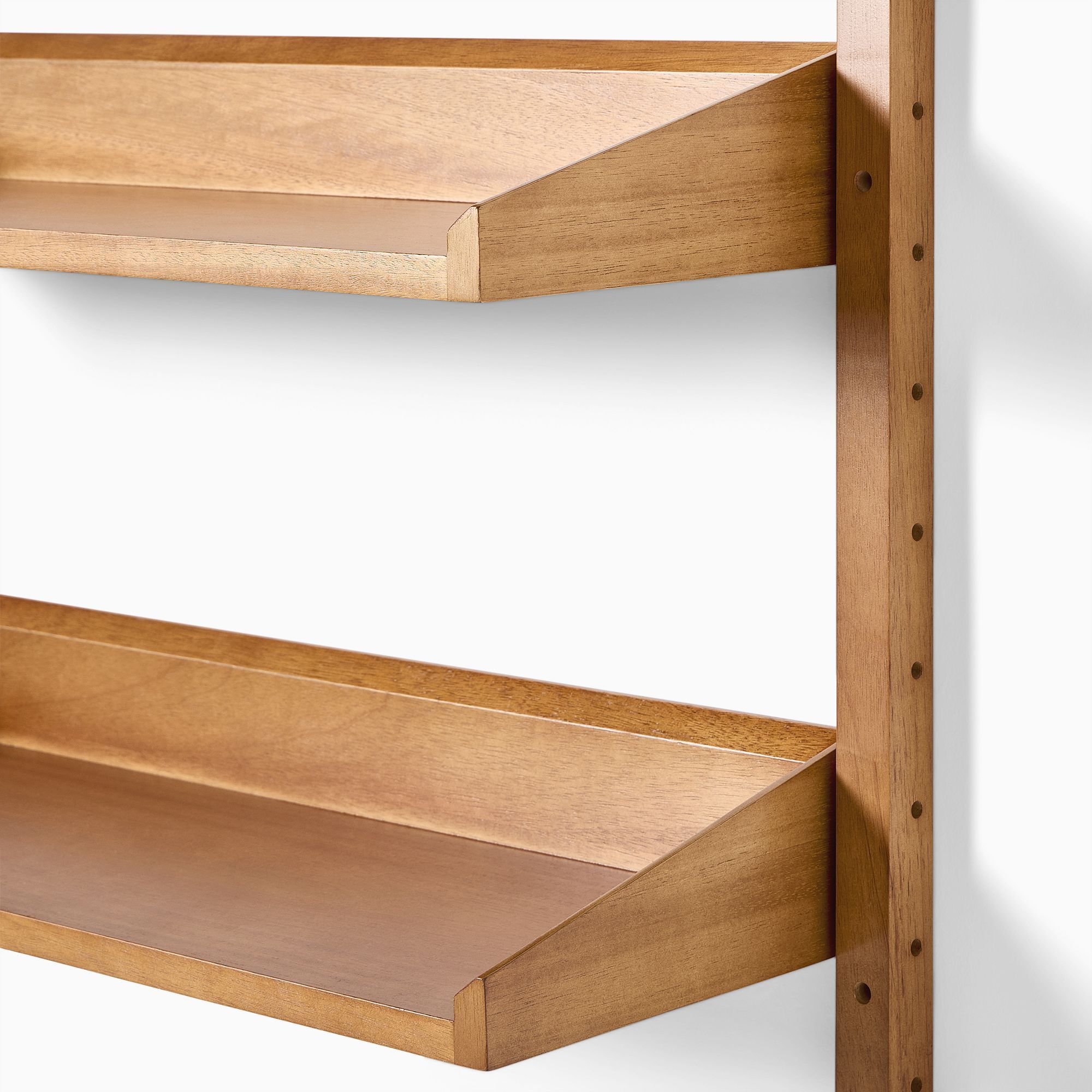 Luxury Mid-Century Modular Shelves 3-Tier Wide Shelf Living Room Furniture Wooden Floating Shelves