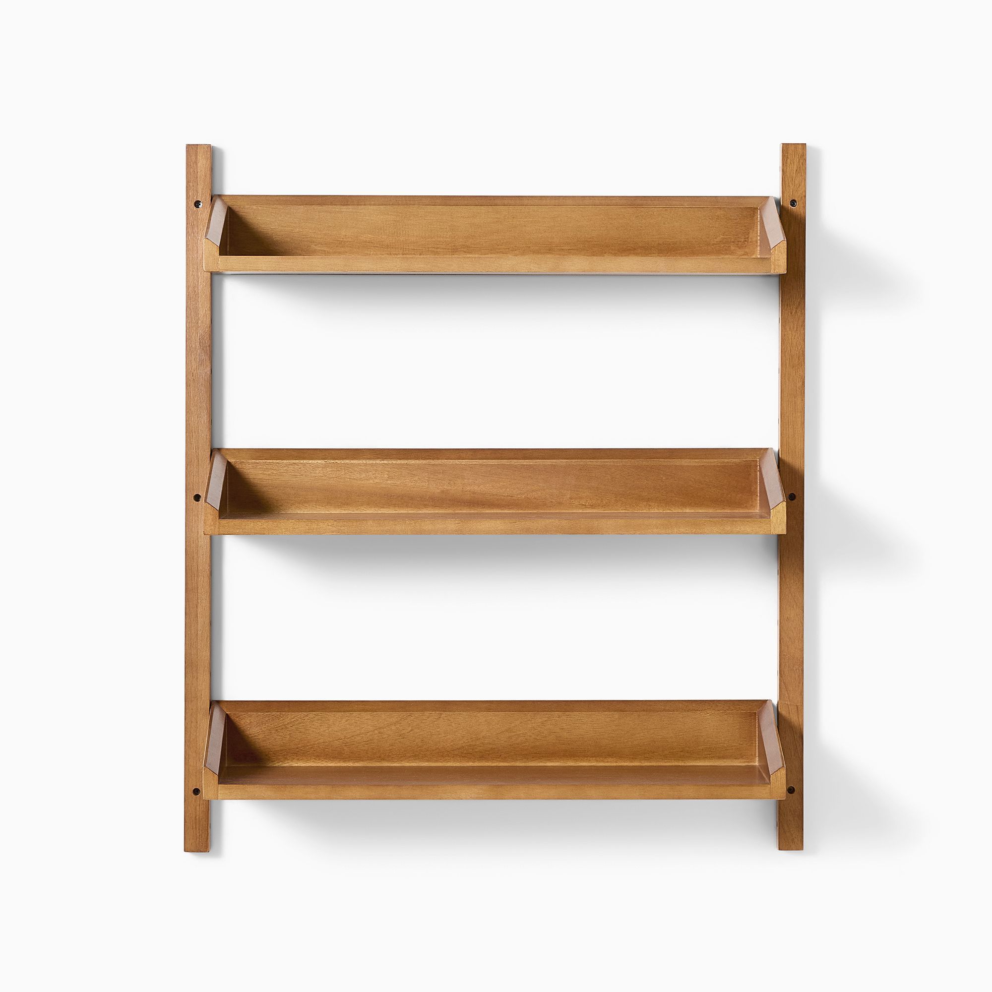 Luxury Mid-Century Modular Shelves 3-Tier Wide Shelf Living Room Furniture Wooden Floating Shelves