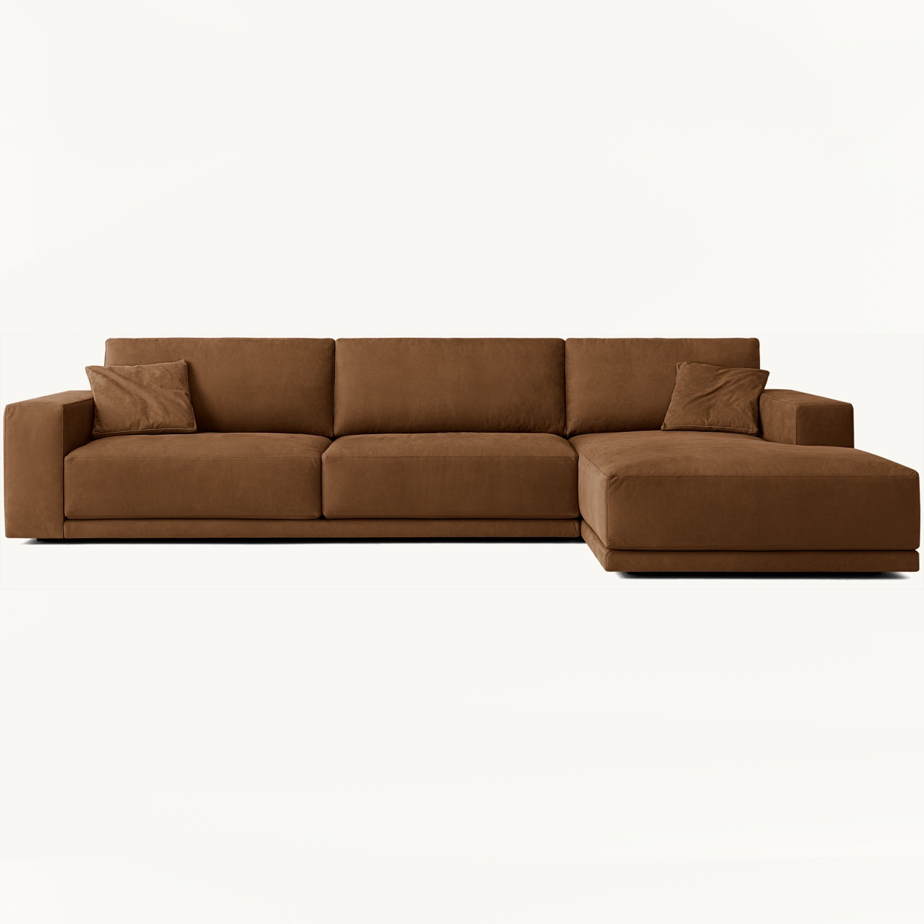 Minimalism Design Living Room Couch Chaise L Shape Hand Made Luxury Leather Sectional Sofa