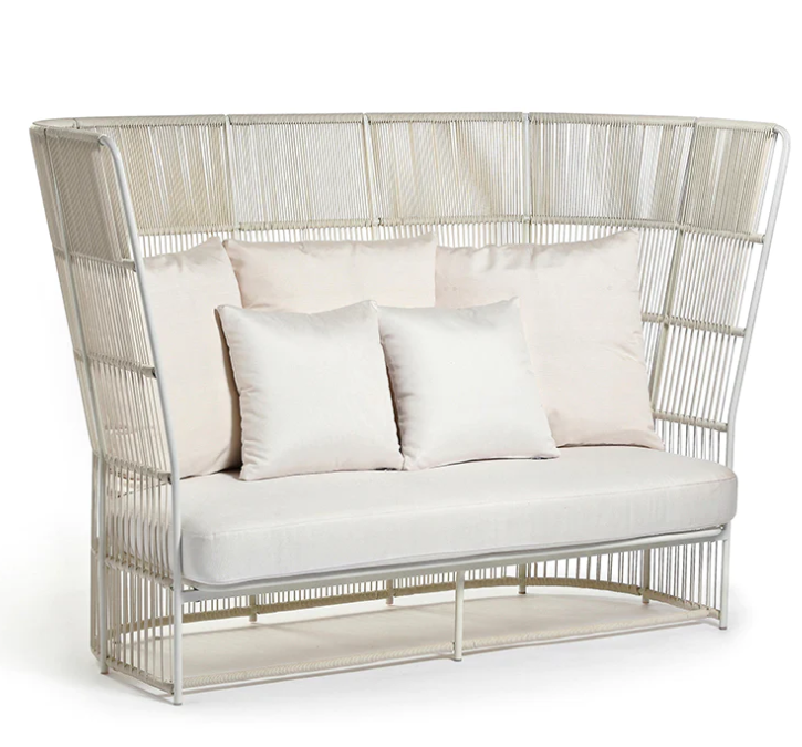 White wicker patio furniture high quality all weather rope chair