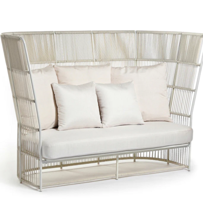 White wicker patio furniture high quality all weather rope chair