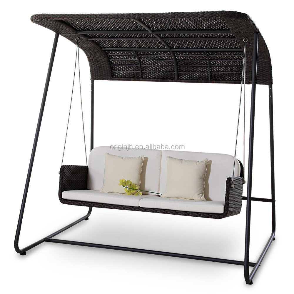 High quality home garden leisure chair furniture waterproof canopy rattan outdoor swing