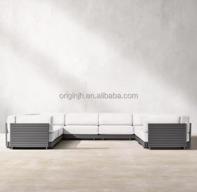 Outstanding design high-end luxury outdoor furniture modular garden leisure modern patio aluminum sofa