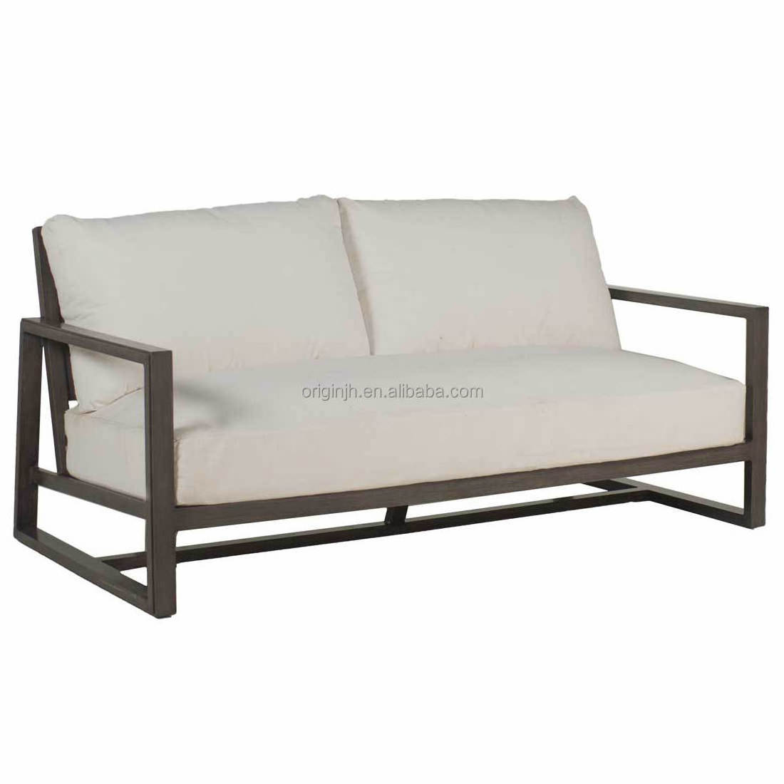 Mid-century modern design garden furniture  with deep seating made of premium aluminum outdoor sofa set