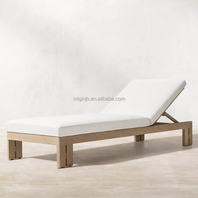 Balcony outdoor furniture inherently durable exceptionally weather resistant teak wood sun lounger