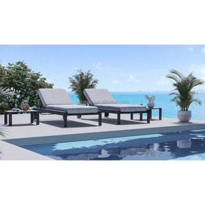 Villa swimming pool sunbathing sleeping aluminium daybed furniture outdoor beach sun lounger