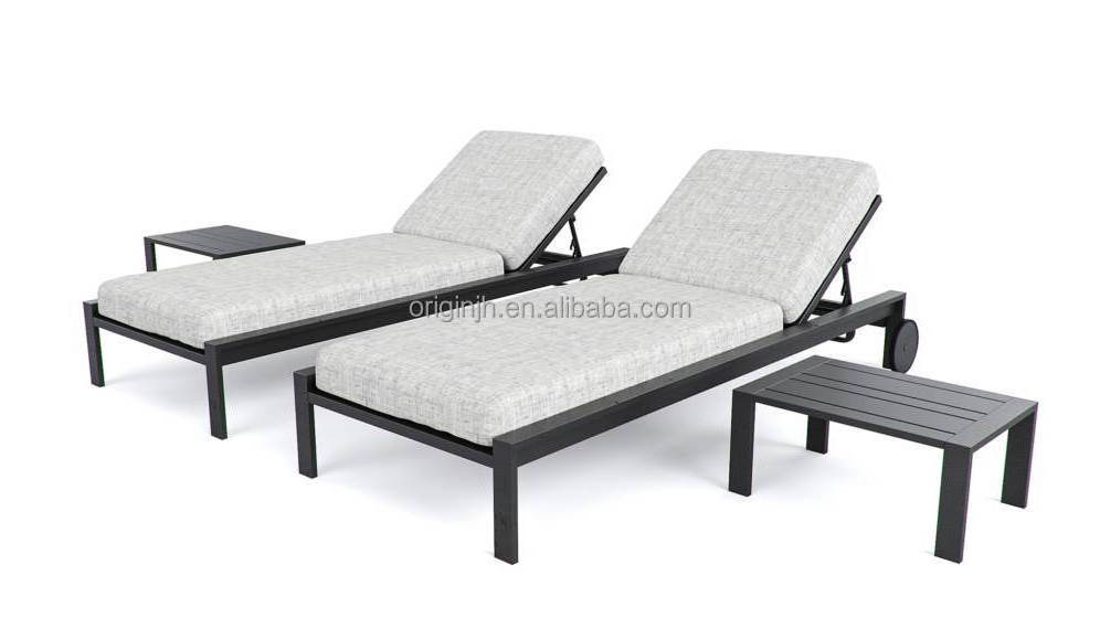 Villa swimming pool sunbathing sleeping aluminium daybed furniture outdoor beach sun lounger