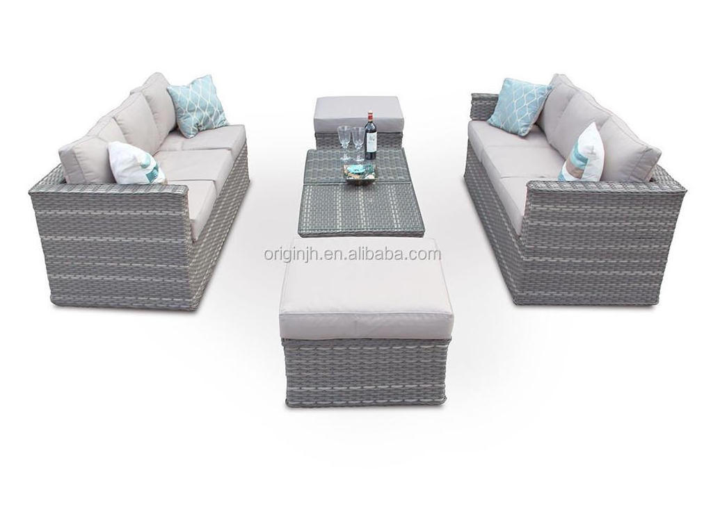 Modern design garden various seating areas two coffee tables high quality wicker furniture outdoor