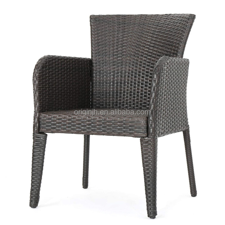 High Quality Leisure High Back Tight-Weave Garden Balcony Furniture Rattan Outdoor Portable Chair