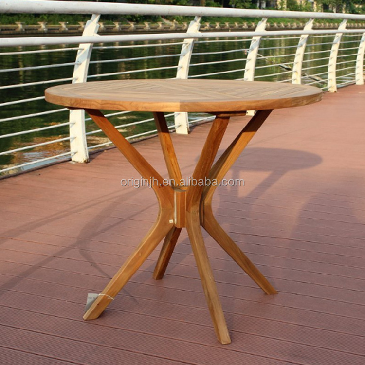 Best selling garden patio hotel cheap 4 pcs teak folding chairs outdoor furniture dining table sets wooden